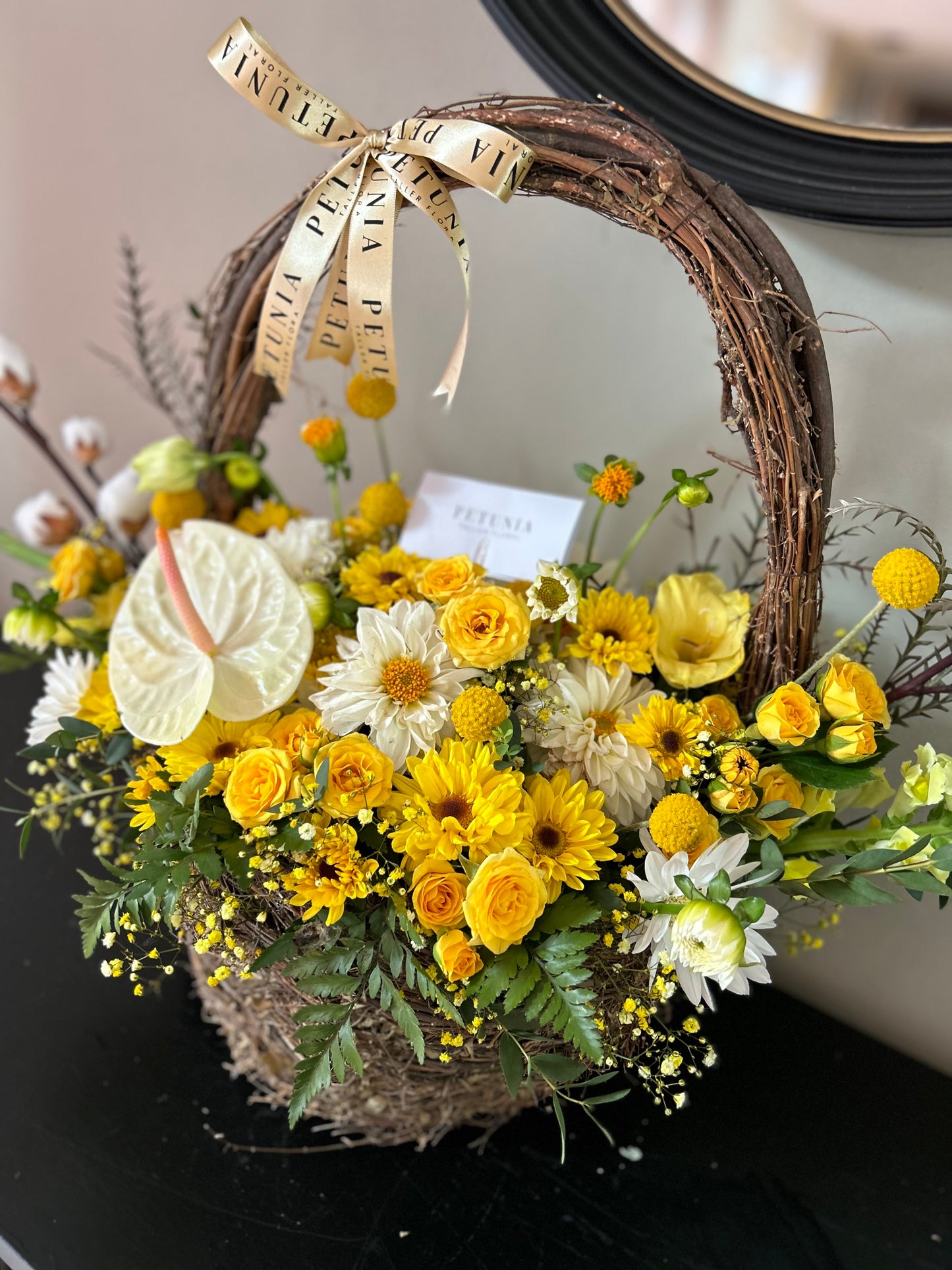 Arreglo de Flores Amarillas - Canasta de Flores en Xalapa